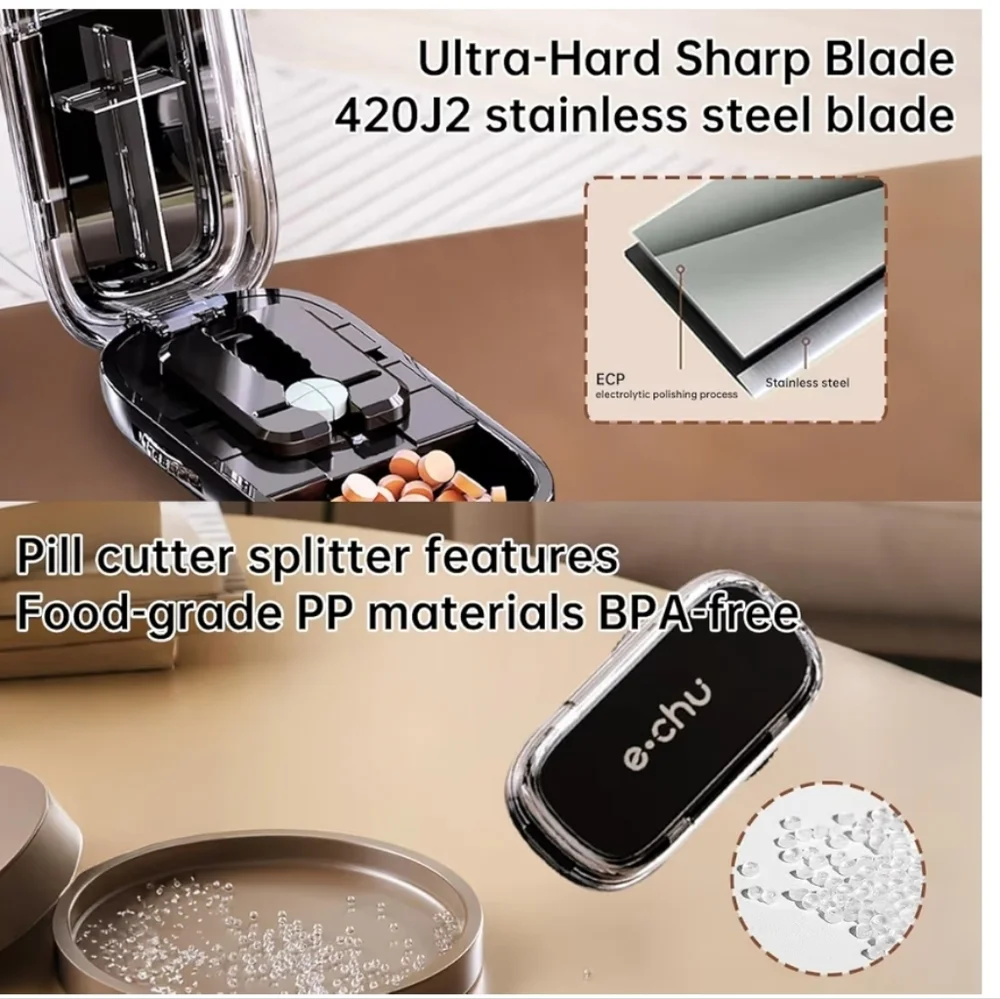Black Pill Cutter Splitter and Case